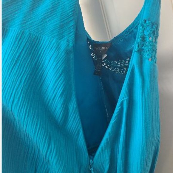 NWOT Banana Republic Halter Dress in Turquoise, Size 0 - Picture 3 of 7